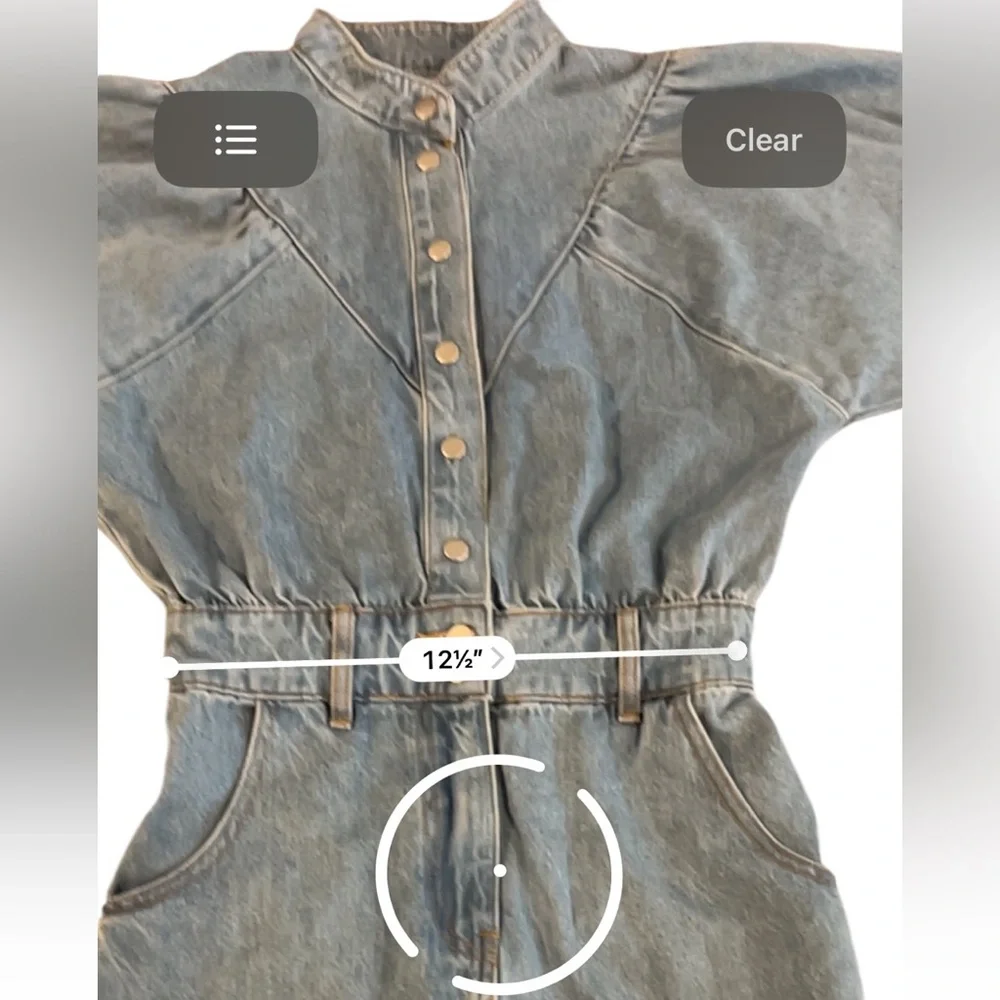 Idem Ditto Long Sleeve Denim Dress Size Small, NWT - Picture 14 of 15